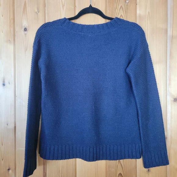 Blue Nautical Anchor Knit Sweater - Picture 2 of 6
